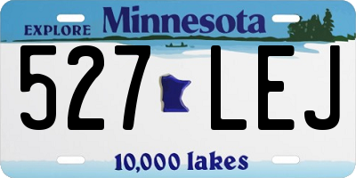 MN license plate 527LEJ
