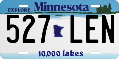 MN license plate 527LEN