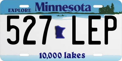MN license plate 527LEP