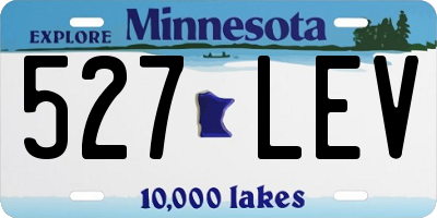 MN license plate 527LEV