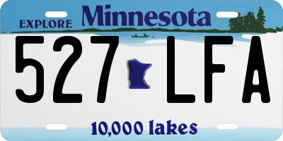 MN license plate 527LFA
