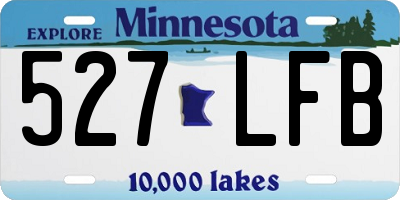 MN license plate 527LFB