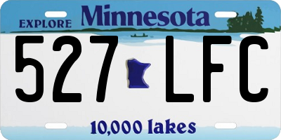 MN license plate 527LFC