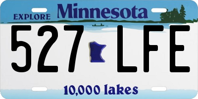 MN license plate 527LFE