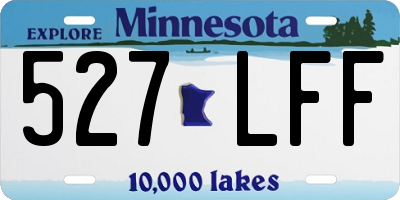 MN license plate 527LFF