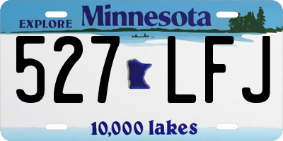 MN license plate 527LFJ