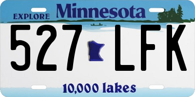MN license plate 527LFK