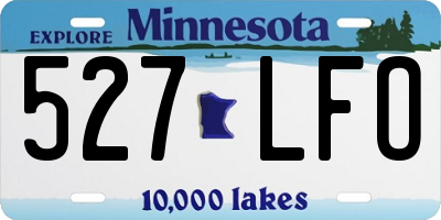 MN license plate 527LFO