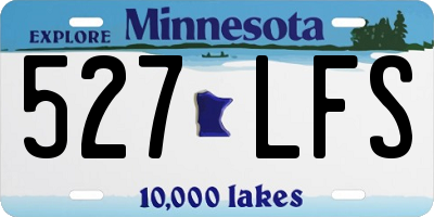 MN license plate 527LFS