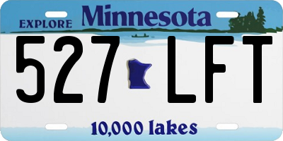 MN license plate 527LFT