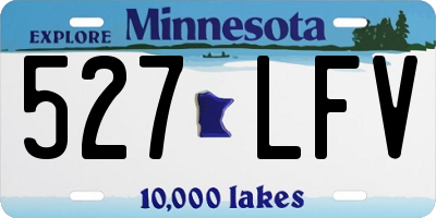 MN license plate 527LFV