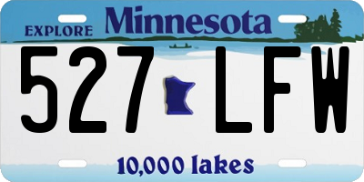 MN license plate 527LFW