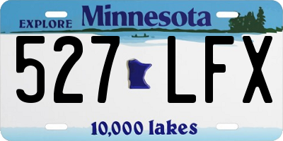 MN license plate 527LFX