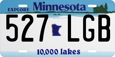 MN license plate 527LGB