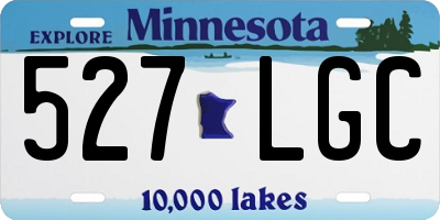 MN license plate 527LGC