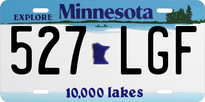 MN license plate 527LGF
