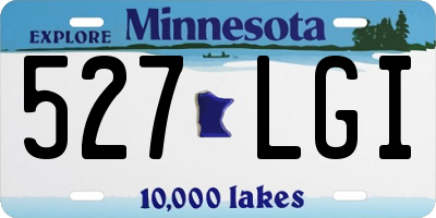 MN license plate 527LGI