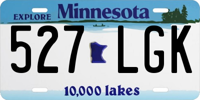 MN license plate 527LGK