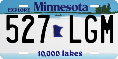 MN license plate 527LGM