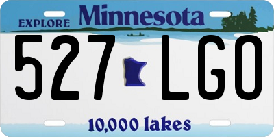 MN license plate 527LGO