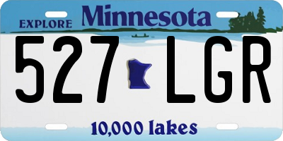 MN license plate 527LGR