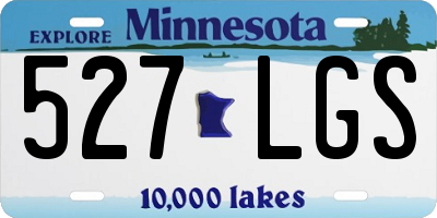 MN license plate 527LGS