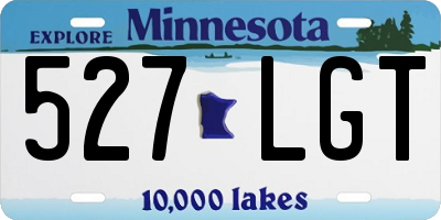 MN license plate 527LGT