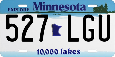 MN license plate 527LGU