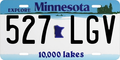 MN license plate 527LGV