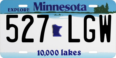 MN license plate 527LGW