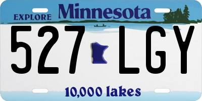 MN license plate 527LGY