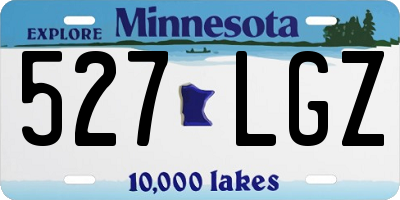 MN license plate 527LGZ