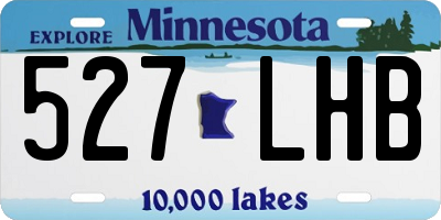 MN license plate 527LHB