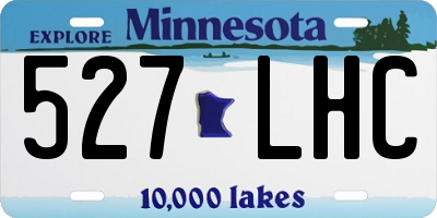 MN license plate 527LHC
