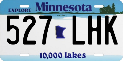 MN license plate 527LHK