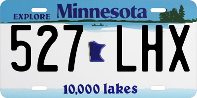 MN license plate 527LHX