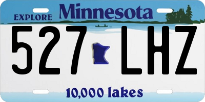 MN license plate 527LHZ