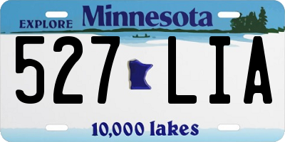 MN license plate 527LIA