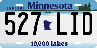 MN license plate 527LID
