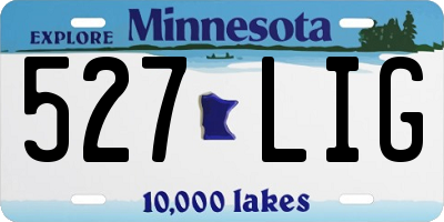 MN license plate 527LIG