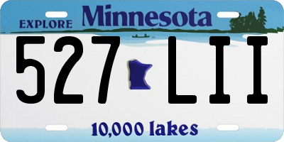 MN license plate 527LII