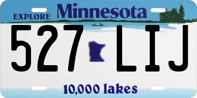 MN license plate 527LIJ