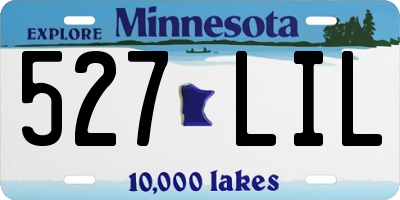 MN license plate 527LIL