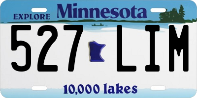 MN license plate 527LIM