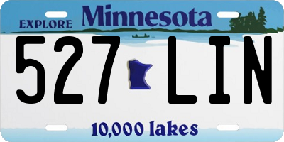 MN license plate 527LIN