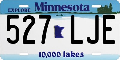 MN license plate 527LJE