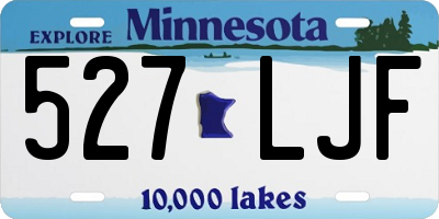 MN license plate 527LJF