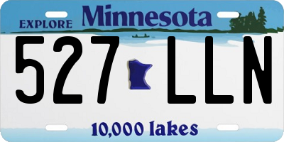 MN license plate 527LLN
