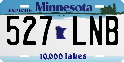 MN license plate 527LNB