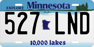 MN license plate 527LND
